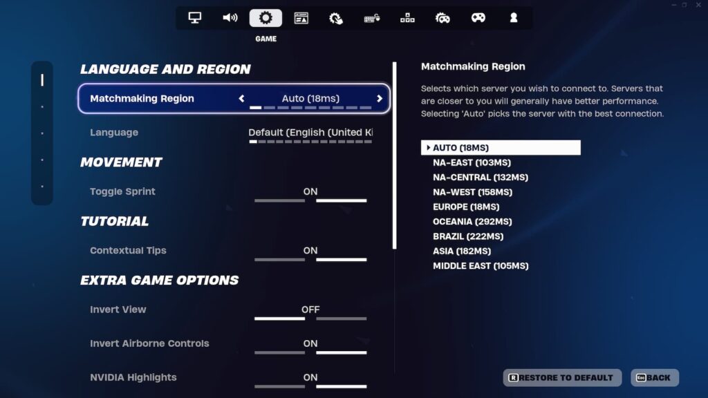 Choose a Different Region
